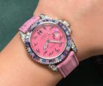 Rolex Datejust 9015 Movement 40mm Rainbow Diamonds Bezel Pink Watch